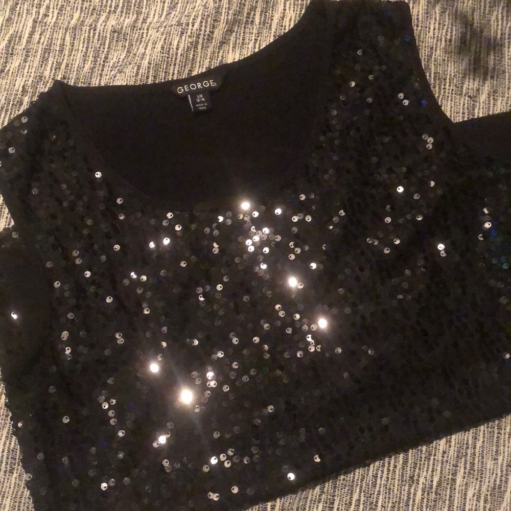 Black Sequin blouse